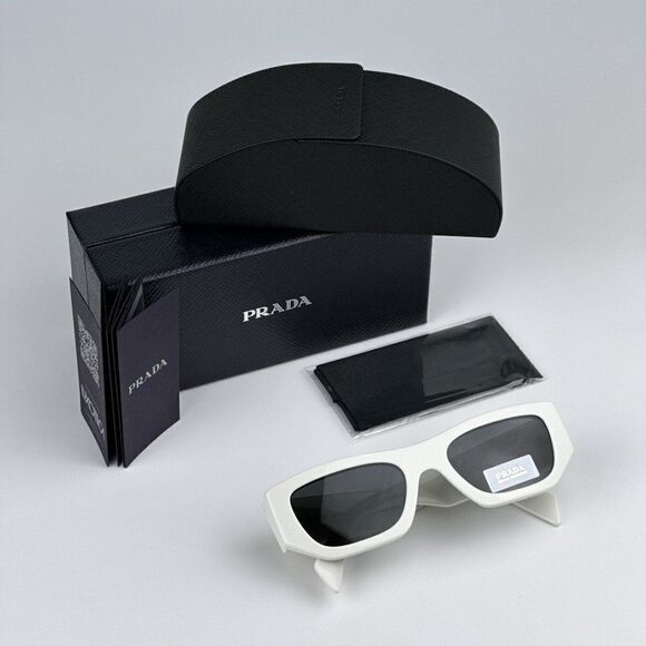 SALE! NEW Prada PRA01S 17K08Z White Grey Unisex Sunglasses PR A01S
